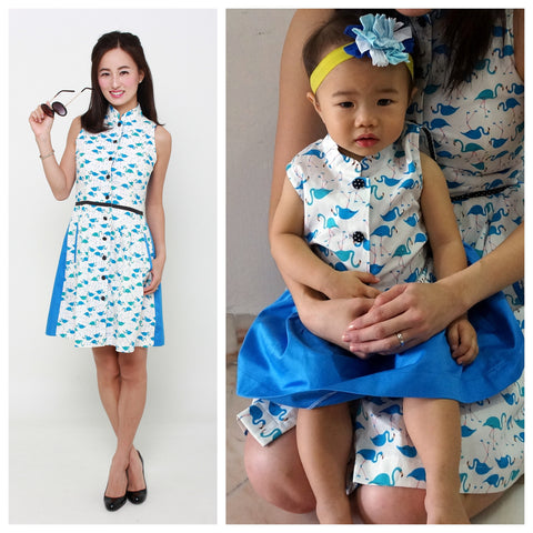 The Blue Flamingo Mama + Girl Set (Pre-order only)